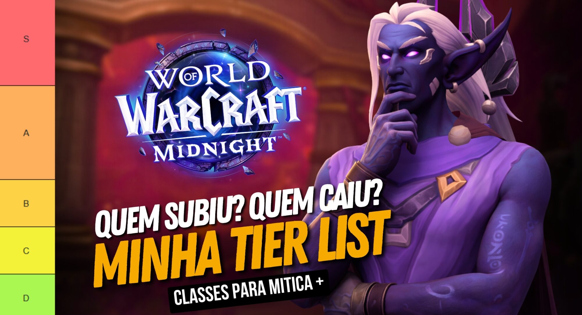 Minha Tier List Mítica+ para WoW Midnight: Quem domina a Season 1?
